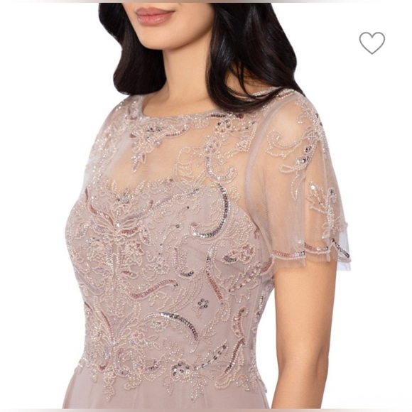 Xscape Mauve High Low Dress - Picture 7 of 9